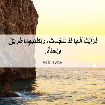 Picture 06 - حِزْقِيَال 23:13 AVD - فَرَأَيْتُ أَنَّهَا قَدْ - Bible Verse Picture