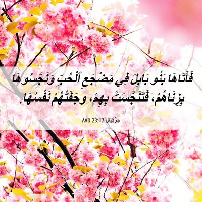 Picture 06 - حِزْقِيَال 23:17 AVD - فَأَتَاهَا بَنُو بَابِلَ - Bible Verse Picture