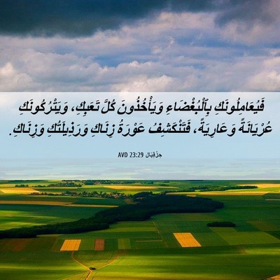 Picture 06 - حِزْقِيَال 23:29 AVD - فَيُعَامِلُونَكِ - Bible Verse Picture