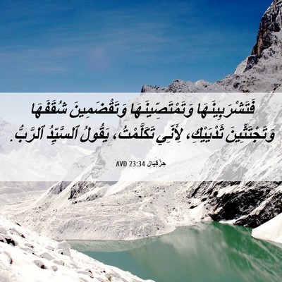 Picture 06 - حِزْقِيَال 23:34 AVD - فَتَشْرَبِينَهَا - Bible Verse Picture