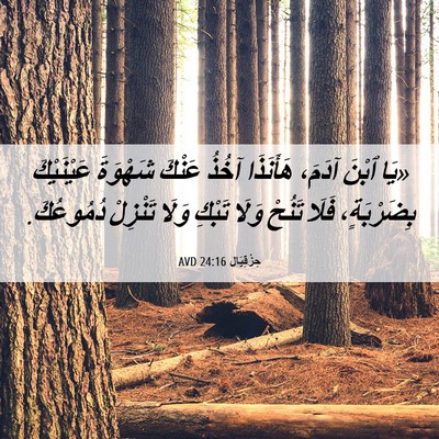 Picture 06 - حِزْقِيَال 24:16 AVD - «يَا ٱبْنَ آدَمَ، - Bible Verse Picture