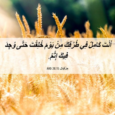 Picture 06 - حِزْقِيَال 28:15 AVD - أَنْتَ كَامِلٌ فِي - Bible Verse Picture