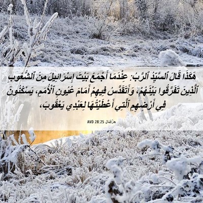 Picture 06 - حِزْقِيَال 28:25 AVD - هَكَذَا قَالَ ٱلسَّيِّدُ - Bible Verse Picture