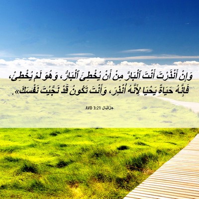 Picture 06 - حِزْقِيَال 3:21 AVD - وَإِنْ أَنْذَرْتَ أَنْتَ - Bible Verse Picture