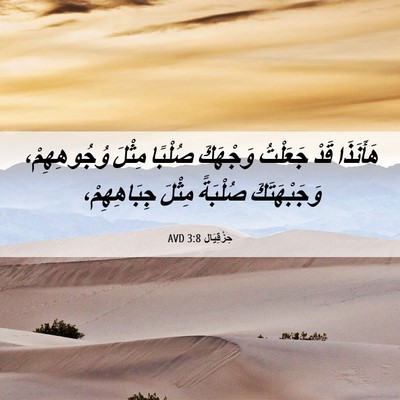 Picture 06 - حِزْقِيَال 3:8 AVD - هَأَنَذَا قَدْ جَعَلْتُ - Bible Verse Picture