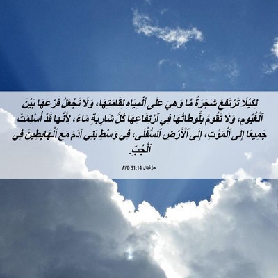 Picture 06 - حِزْقِيَال 31:14 AVD - لِكَيْلَا تَرْتَفِعَ - Bible Verse Picture
