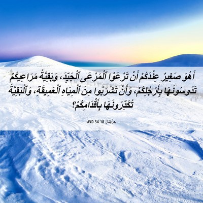 Picture 06 - حِزْقِيَال 34:18 AVD - أَهُوَ صَغِيرٌ عِنْدَكُمْ - Bible Verse Picture