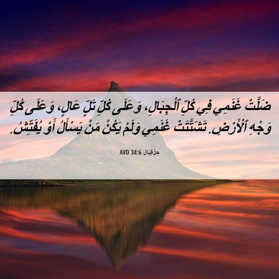 Picture 06 - حِزْقِيَال 34:6 AVD - ضَلَّتْ غَنَمِي فِي كُلِّ - Bible Verse Picture