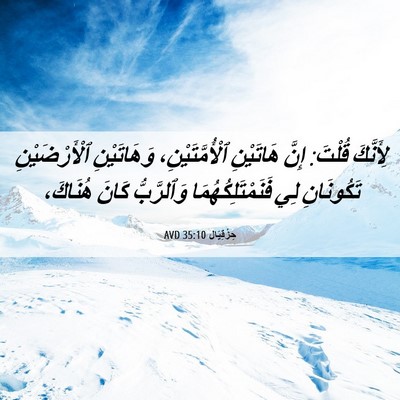 Picture 06 - حِزْقِيَال 35:10 AVD - لِأَنَّكَ قُلْتَ: إِنَّ - Bible Verse Picture