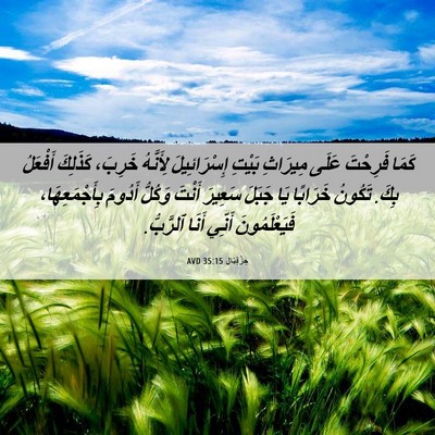 Picture 06 - حِزْقِيَال 35:15 AVD - كَمَا فَرِحْتَ عَلَى - Bible Verse Picture