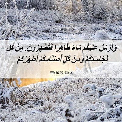 Picture 06 - حِزْقِيَال 36:25 AVD - وَأَرُشُّ عَلَيْكُمْ - Bible Verse Picture