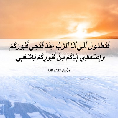 Picture 06 - حِزْقِيَال 37:13 AVD - فَتَعْلَمُونَ أَنِّي - Bible Verse Picture