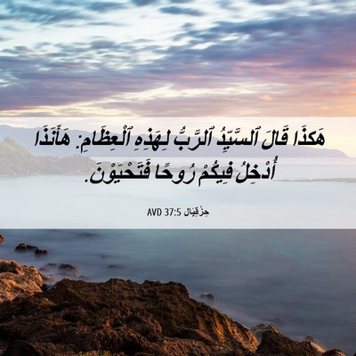 Picture 06 - حِزْقِيَال 37:5 AVD - هَكذَا قَالَ ٱلسَّيِّدُ - Bible Verse Picture
