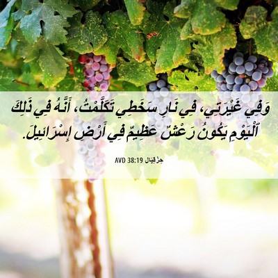 Picture 06 - حِزْقِيَال 38:19 AVD - وَفِي غَيْرَتِي، فِي نَارِ - Bible Verse Picture