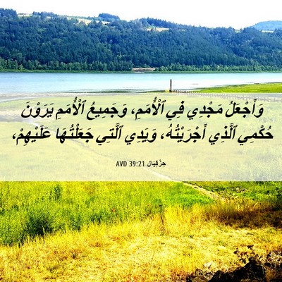 Picture 06 - حِزْقِيَال 39:21 AVD - وَأَجْعَلُ مَجْدِي فِي - Bible Verse Picture