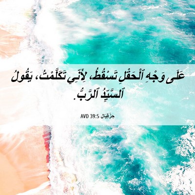 Picture 06 - حِزْقِيَال 39:5 AVD - عَلَى وَجْهِ ٱلْحَقْلِ - Bible Verse Picture