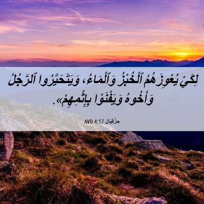 Picture 06 - حِزْقِيَال 4:17 AVD - لِكَيْ يُعْوِزَهُمُ - Bible Verse Picture