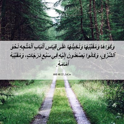 Picture 06 - حِزْقِيَال 40:22 AVD - وَكُوَاهَا وَمُقَبَّبُهَا - Bible Verse Picture