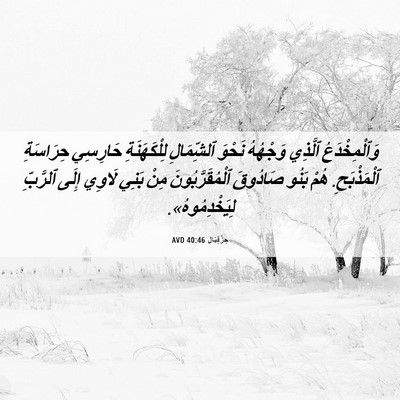 Picture 06 - حِزْقِيَال 40:46 AVD - وَٱلْمِخْدَعُ ٱلَّذِي - Bible Verse Picture
