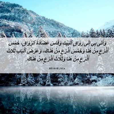 Picture 06 - حِزْقِيَال 40:48 AVD - وَأَتَى بِي إِلَى رِوَاقِ - Bible Verse Picture
