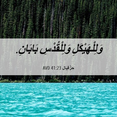 Picture 06 - حِزْقِيَال 41:23 AVD - وَلِلْهَيْكَلِ - Bible Verse Picture