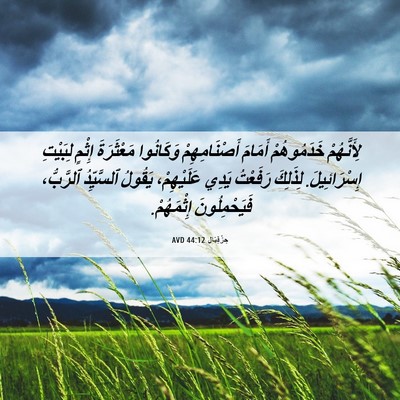 Picture 06 - حِزْقِيَال 44:12 AVD - لِأَنَّهُمْ خَدَمُوهُمْ - Bible Verse Picture