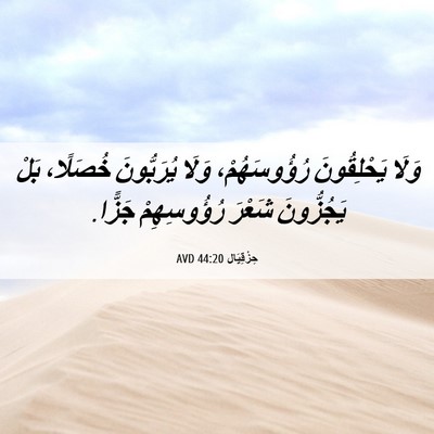 Picture 06 - حِزْقِيَال 44:20 AVD - وَلَا يَحْلِقُونَ - Bible Verse Picture