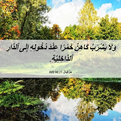 Picture 06 - حِزْقِيَال 44:21 AVD - وَلَا يَشْرَبُ كَاهِنٌ - Bible Verse Picture