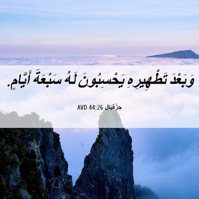 Picture 06 - حِزْقِيَال 44:26 AVD - وَبَعْدَ تَطْهِيرِهِ - Bible Verse Picture