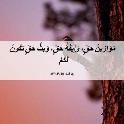 Picture 06 - حِزْقِيَال 45:10 AVD - مَوَازِينُ حَقٍّ، - Bible Verse Picture