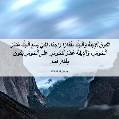 Picture 06 - حِزْقِيَال 45:11 AVD - تَكُونُ ٱلْإِيفَةُ - Bible Verse Picture