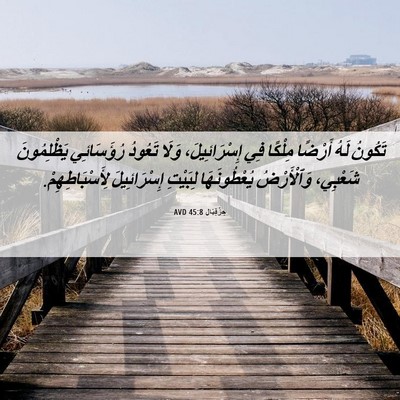 Picture 06 - حِزْقِيَال 45:8 AVD - تَكُونُ لَهُ أَرْضًا - Bible Verse Picture