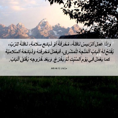 Picture 06 - حِزْقِيَال 46:12 AVD - وَإِذَا عَمِلَ ٱلرَّئِيسُ - Bible Verse Picture