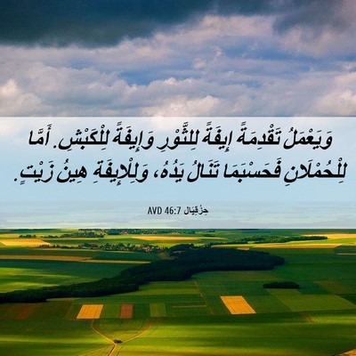 Picture 06 - حِزْقِيَال 46:7 AVD - وَيَعْمَلُ تَقْدِمَةً - Bible Verse Picture
