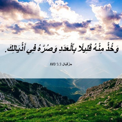 Picture 06 - حِزْقِيَال 5:3 AVD - وَخُذْ مِنْهُ قَلِيلًا - Bible Verse Picture