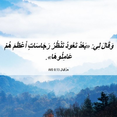 Picture 06 - حِزْقِيَال 8:13 AVD - وَقَالَ لِي: «بَعْدُ - Bible Verse Picture