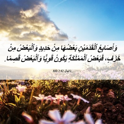 Picture 06 - دَانِيآل 2:42 AVD - وَأَصَابِعُ ٱلْقَدَمَيْنِ - Bible Verse Picture