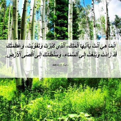 Picture 06 - دَانِيآل 4:22 AVD - إِنَّمَا هِيَ أَنْتَ - Bible Verse Picture