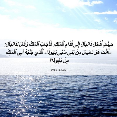 Picture 06 - دَانِيآل 5:13 AVD - حِينَئِذٍ أُدْخِلَ - Bible Verse Picture