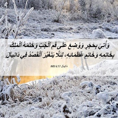 Picture 06 - دَانِيآل 6:17 AVD - وَأُتِيَ بِحَجَرٍ - Bible Verse Picture