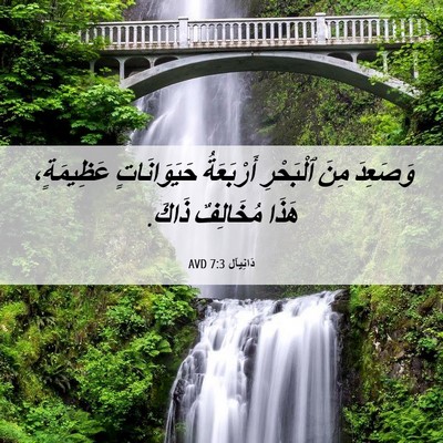 Picture 06 - دَانِيآل 7:3 AVD - وَصَعِدَ مِنَ ٱلْبَحْرِ - Bible Verse Picture