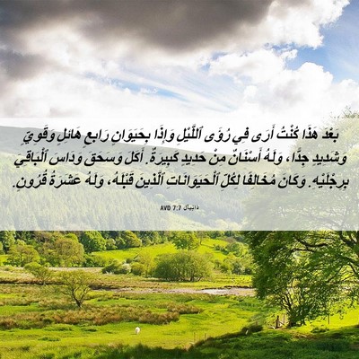 Picture 06 - دَانِيآل 7:7 AVD - بَعْدَ هَذَا كُنْتُ أَرَى - Bible Verse Picture