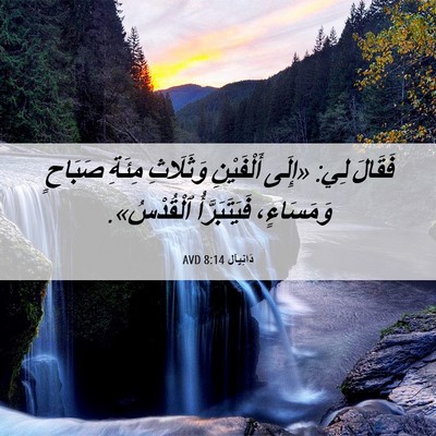 Picture 06 - دَانِيآل 8:14 AVD - فَقَالَ لِي: «إِلَى - Bible Verse Picture