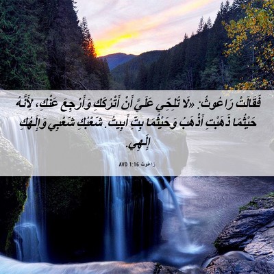 Picture 06 - رَاعُوث 1:16 AVD - فَقَالَتْ رَاعُوثُ: «لَا - Bible Verse Picture