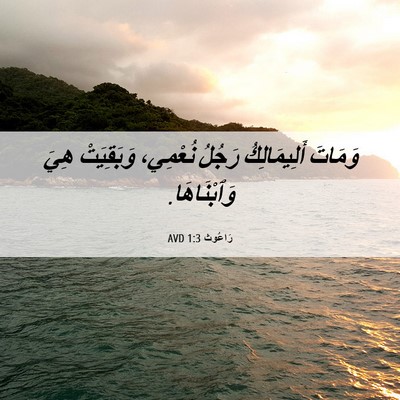 Picture 06 - رَاعُوث 1:3 AVD - وَمَاتَ أَلِيمَالِكُ - Bible Verse Picture