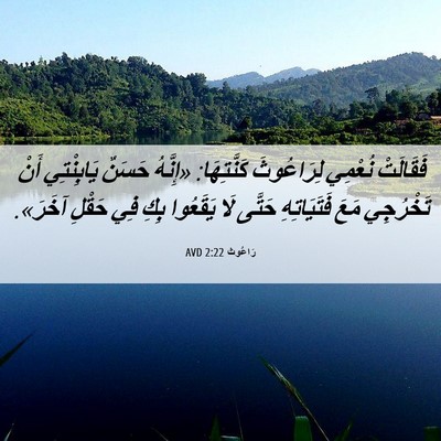 Picture 06 - رَاعُوث 2:22 AVD - فَقَالَتْ نُعْمِي - Bible Verse Picture