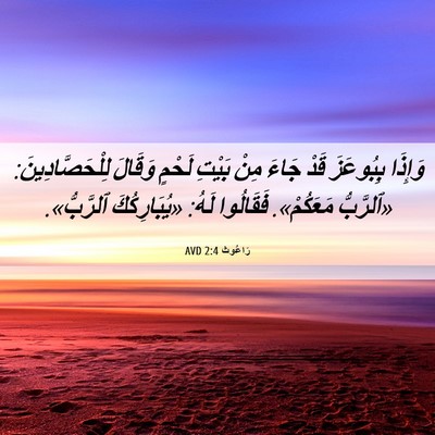 Picture 06 - رَاعُوث 2:4 AVD - وَإِذَا بِبُوعَزَ قَدْ - Bible Verse Picture