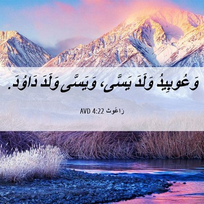 Picture 06 - رَاعُوث 4:22 AVD - وَعُوبِيدُ وَلَدَ يَسَّى، - Bible Verse Picture