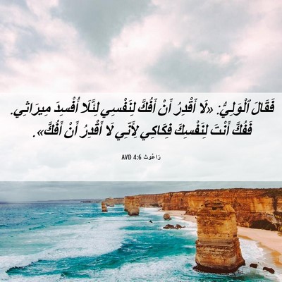 Picture 06 - رَاعُوث 4:6 AVD - فَقَالَ ٱلْوَلِيُّ: «لَا - Bible Verse Picture