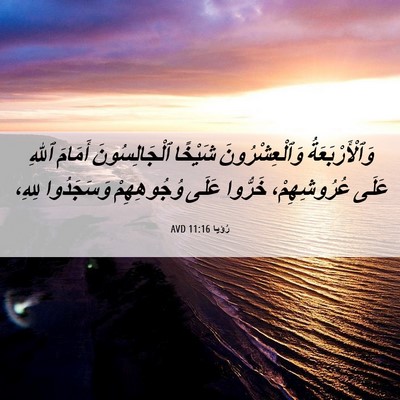 Picture 06 - رُؤيا 11:16 AVD - وَٱلْأَرْبَعَةُ - Bible Verse Picture